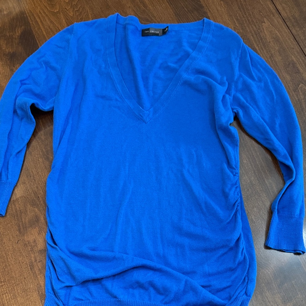 The Limited Royal Blue V-Neck Top